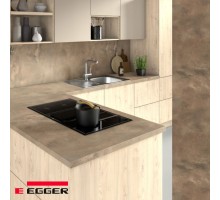 Столешница для кухни Egger 3000х600x38мм с торцевыми планками. Цвет - Титанит песочно-бежевый