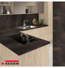 Столешница для кухни Egger 3000х600x38мм с торцевыми планками. Цвет - Титанит антрацит
