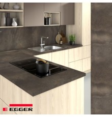 Столешница для кухни Egger 3000х600x38мм с торцевыми планками. Цвет - Титанит серый
