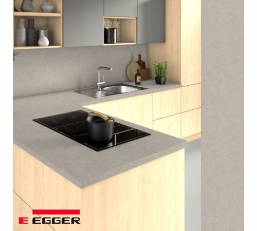 Приобрести Столешница для кухни Egger 3000х600x38мм с торцевыми планками. Цвет - Камень Пьетра Фанано светло-серый в магазине TheBigHouse.ru