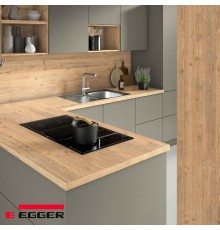 Столешница для кухни Egger 3000х600x38мм с торцевыми планками. Цвет - Пихта Неброди рустикальная
