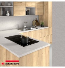 Столешница для кухни Egger 3000х600x38мм с торцевыми планками. Цвет - Сланец Скиваро светло-серый