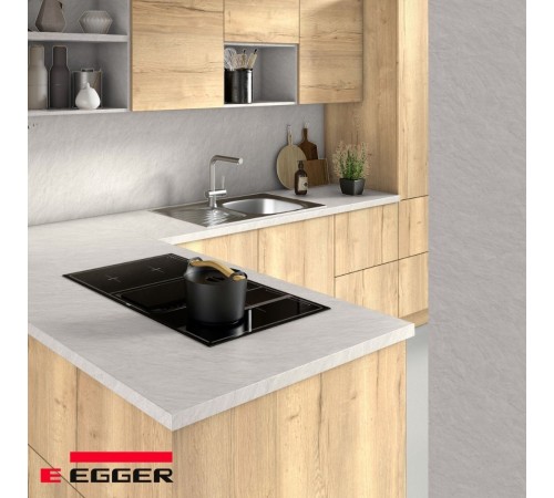 Приобрести Столешница для кухни Egger 3000х600x38мм с торцевыми планками. Цвет - Сланец Скиваро светло-серый в магазине TheBigHouse.ru