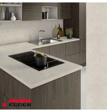 Столешница для кухни Egger 3000х600x38мм с торцевыми планками. Цвет - Спаркл Грэйн белый