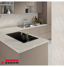 Столешница для кухни Egger 3000х600x38мм с торцевыми планками. Цвет - Камень Кальвия светло-серый
