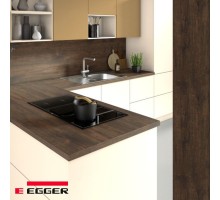 Столешница для кухни Egger 3000х600x38мм с торцевыми планками. Цвет - Дуб Кардифф коричневый