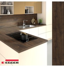 Столешница для кухни Egger 3000х600x38мм с торцевыми планками. Цвет - Дуб Кардифф коричневый