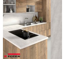 Столешница для кухни Egger 3000х600x38мм с торцевыми планками. Цвет - Гранит Кашиа светло-серый