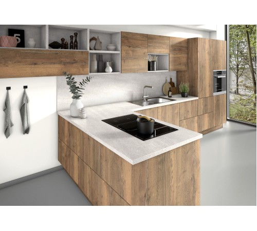 Заказать Столешница для кухни Egger 3000х600x38мм с торцевыми планками. Цвет - Гранит Кашиа светло-серый в магазине TheBigHouse.ru