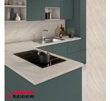 Столешница для кухни Egger 3000х600x38мм с торцевыми планками. Цвет - Камень Кальвия песочно-серый