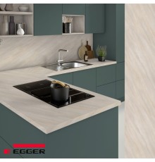 Столешница для кухни Egger 3000х600x38мм с торцевыми планками. Цвет - Камень Кальвия песочно-серый