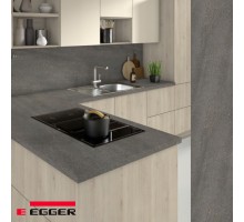 Столешница для кухни Egger 3000х600x38мм с торцевыми планками. Цвет - Гранит Кашиа серый