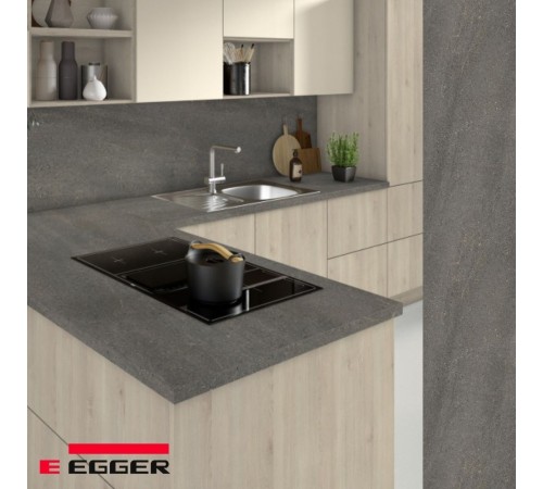 Приобрести Столешница для кухни Egger 3000х600x38мм с торцевыми планками. Цвет - Гранит Кашиа серый в магазине TheBigHouse.ru