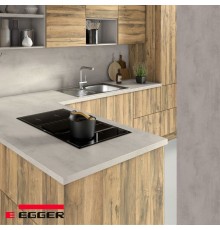 Столешница для кухни Egger 3000х600x38мм с торцевыми планками. Цвет - Хромикс серебро
