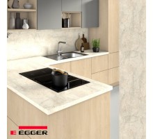Столешница для кухни Egger 3000х600x38мм с торцевыми планками. Цвет - Мрамор Сан-Лука