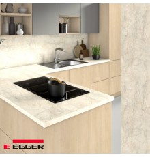 Столешница для кухни Egger 3000х600x38мм с торцевыми планками. Цвет - Мрамор Сан-Лука