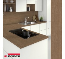 Столешница для кухни Egger 3000х600x38мм с торцевыми планками. Цвет - Дуб Бельмонт коричневый