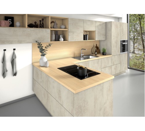 Заказать Столешница для кухни Egger 3000х600x38мм с торцевыми планками. Цвет - Дуб Виченца в магазине TheBigHouse.ru