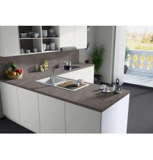 Столешница для кухни Egger 3000х600x38мм с торцевыми планками. Цвет - Камень Пьетра Гриджиа антрацит