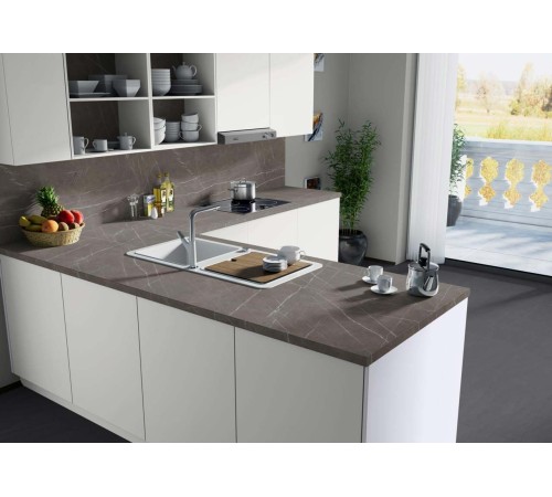 Купить Столешница для кухни Egger 3000х600x38мм с торцевыми планками. Цвет - Камень Пьетра Гриджиа антрацит в магазине TheBigHouse.ru