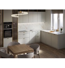 Столешница для кухни Скиф 3000х600x26мм с кромкой отдельно в комплекте и металлическими планками. Цвет - Мрамор калакатта золотой